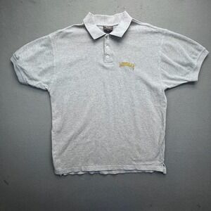 Steve Barrys Mich Wolverines Polo Men XL Gray Short Sleeve University Sportswear